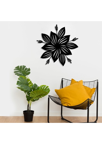Detaylı Oluşturulmuş Sonbahar Çiçeği Duvar Ev Aksesuarı Ahşap Tablo 50 x 50 cm