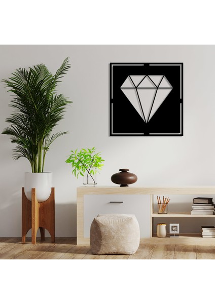 Geometrik Parçalardan Oluşmuş Elmas Duvar Ev Aksesuarı Ahşap Tablo 50 x 50 cm fiyatları