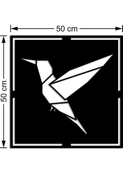 Geometrik Parçalı Uçan Talih Kuşu Duvar Oda Ev Aksesuarı Ahşap Tablo 50 x 50 cm modelleri