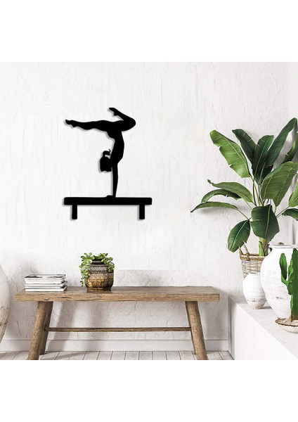Jimnastik Yapan Kız Spor Duvar Oda Ev Aksesuarı Ahşap Tablo 39 x 50 cm fiyatları