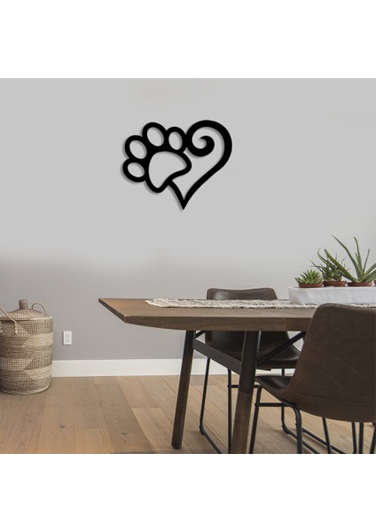 Kalpli Kedi Köpek Pati Süsleme Duvar Oda Ev Aksesuarı Ahşap Tablo 50 x 40 cm fiyatları