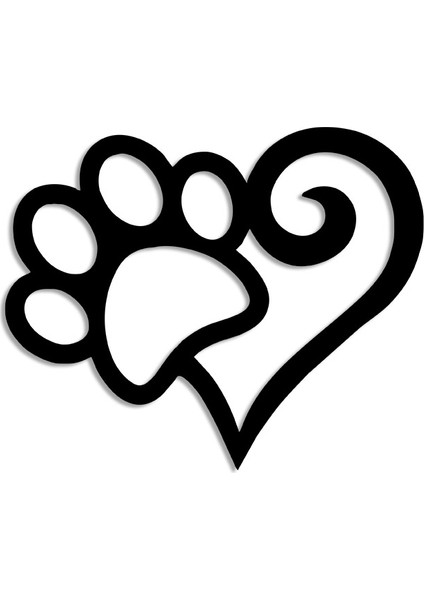 Kalpli Kedi Köpek Pati Süsleme Duvar Oda Ev Aksesuarı Ahşap Tablo 50 x 40 cm modelleri