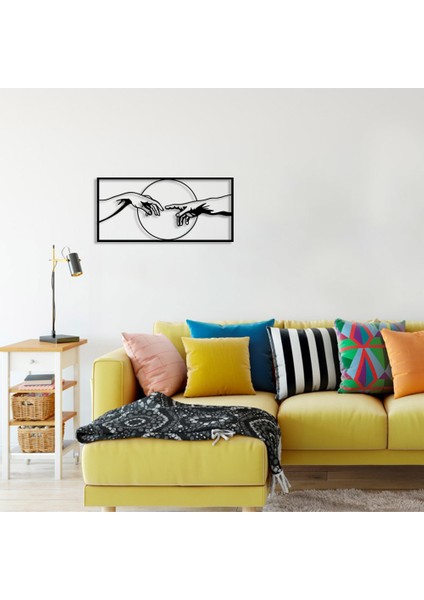 Tanrının Eli Duvar Tablosu Dekoratif Süsleme Ev Aksesuarı Ahşap Tablo 50 x 23 cm
