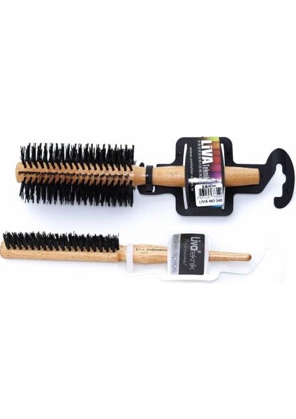 Profesyonel Yanmaz 2'li Set Saç Fırçası-Liva 540&LIVA 690