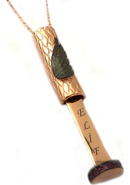 925 Ayar Gümüş Zirkon Taşlı Kişiye Özel Isimli Sır Kolye