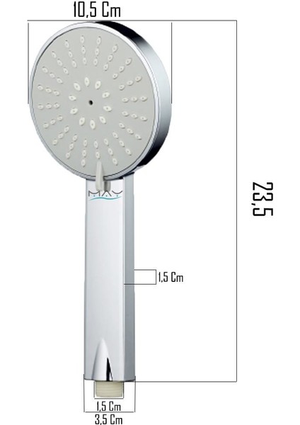 Banyo Lidya El Duş Seti Başlığı Tasarruflu 3 Fonksiyonlu Krom fiyatları