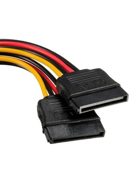 4426 Sata 15 Pin Dişi Erkek 2 Port Çoklayıcıy Kablo Splitter HDD Bağlantı Kablosu