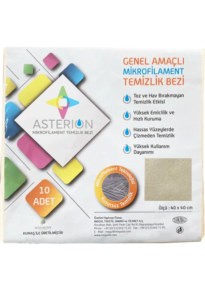 Genel Amaçlı Mikrofilament Temizlik Bezi 40X40 Sarı