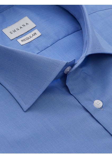 Buruşmaz (Wrinkle Free) Mavi Regular Fit Gömlek