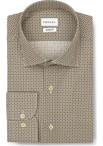 Çok Renkli Slim Fit Print Gömlek