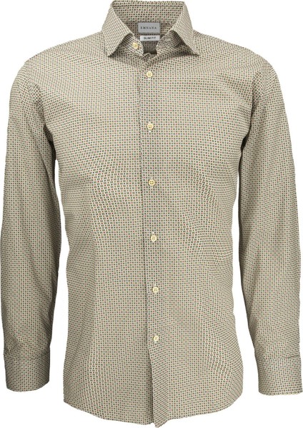 Çok Renkli Slim Fit Print Gömlek