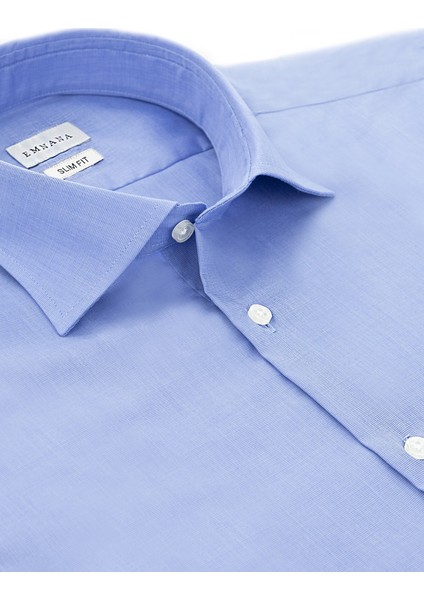 Mavi Non-Iron Slim Fit Gömlek
