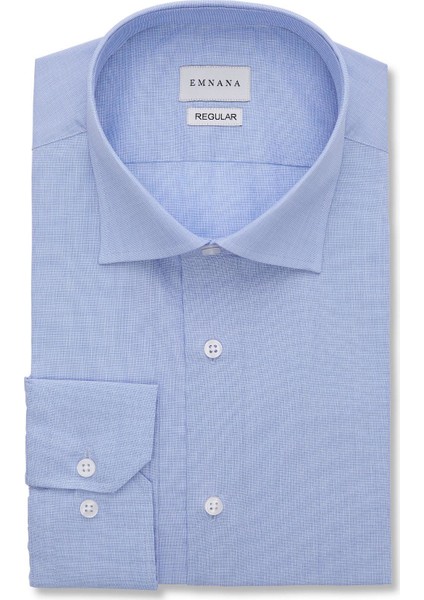 Buruşmaz (Wrinkle Free) Açık Mavi Regular Fit Gömlek