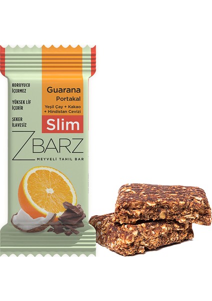 Slim Guarana Portakal Bar 35 G (12 Adet)
