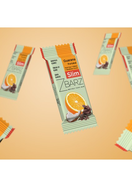 Slim Guarana Portakal Bar 35 G (12 Adet)