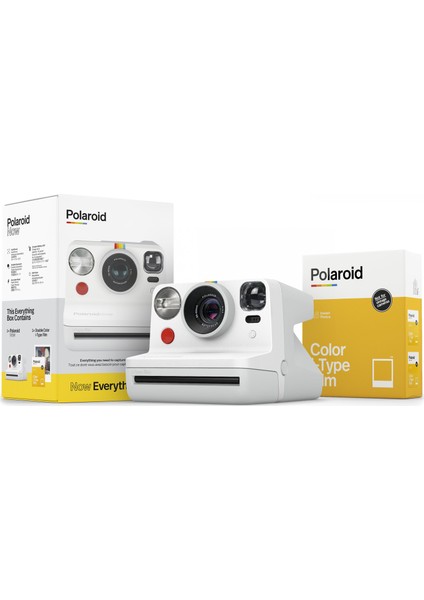 Now Beyaz Instant Fotoğraf Makinesi ve Hediye Seti