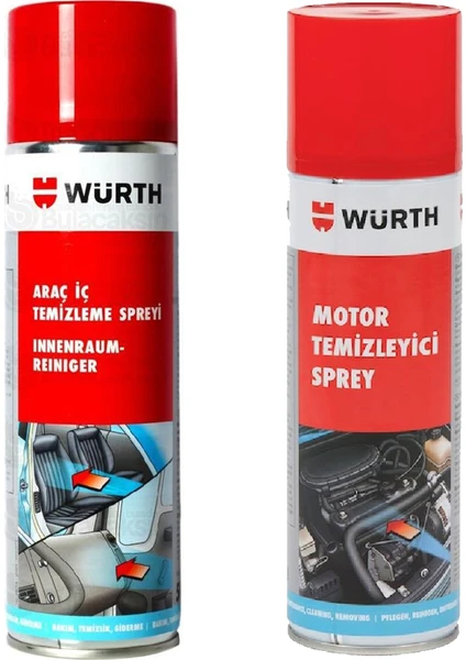 Motor Temizleyici Sprey + Araç Içi Temizleyici Sprey 500 ml