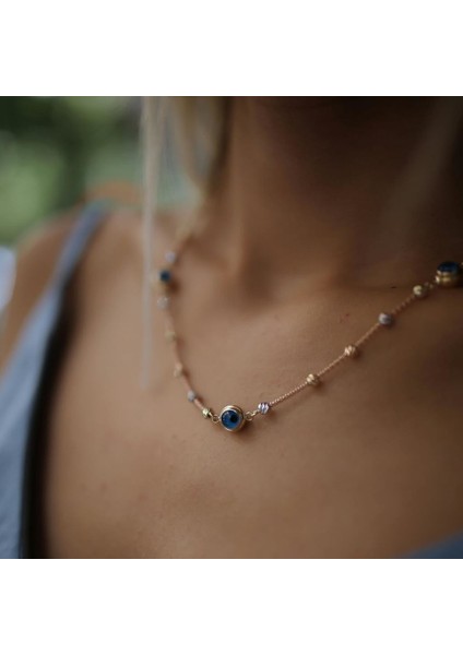 Lazer Toplu Camgöz Kolye