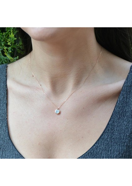 Aquamarin Renk Quartz Kolye