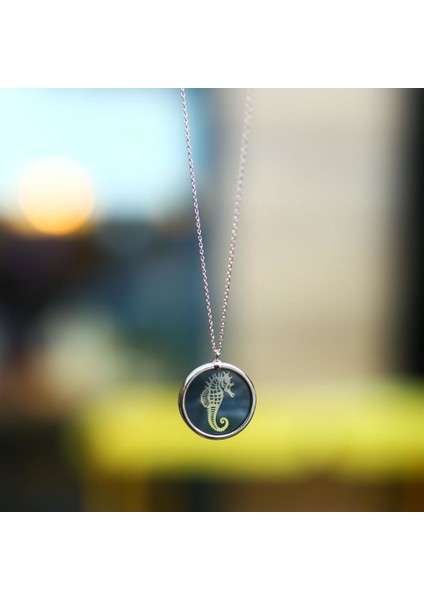 Denizatı Cam Madalyon Kolye