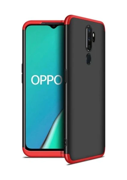 Oppo A9 2020 Kılıf 360 Derece Tam Koruma 3 Parça AYS GKK İnce Sert Kapak