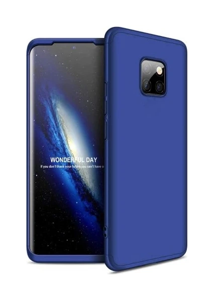 Huawei Mate 20 Pro Kılıf 360 Derece Tam Koruma Sert Mika Orijinal AYS GKK Darbe Emici Kapak