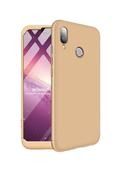 Huawei P20 Lite Kılıf 360 Derece Tam Koruma Sert Mika Orijinal AYS GKK Darbe Emici Kapak