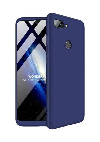 Xiaomi Mi 8 Lite Kılıf 360 Derece Tam Koruma Sert Mika Orijinal AYS GKK Darbe Emici Kapak