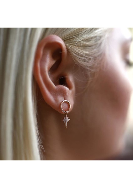 Sallantılı Kutup Yıldızı Küpe