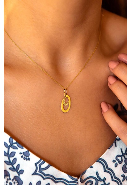 El Yazısı O Harf Altın Kolye