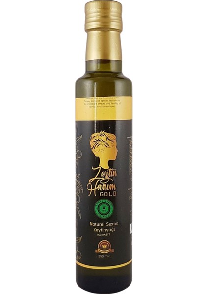 Zeytin Hanım Gold Soğuk Sıkım  Ilk Hasat Sızma Zeytinyağ Filtresiz - 250ML