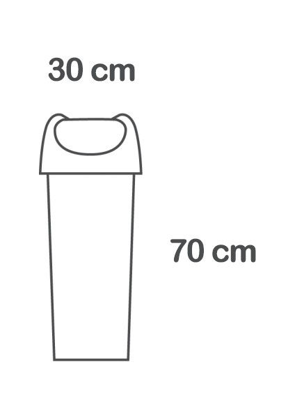 40 Lt. Sallanan Kapaklı, Plastik Çöp Kutusu - Gri fiyatları