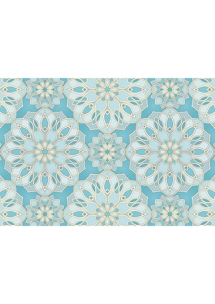 Pvc Çift Taraflı 6'lı Amerikan Servis Takımı Mandala ve Vitray Desenli fiyatları