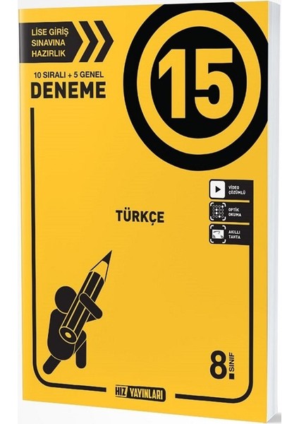 Hız Yayınları 8. Sınıf Türkçe 15'li Deneme