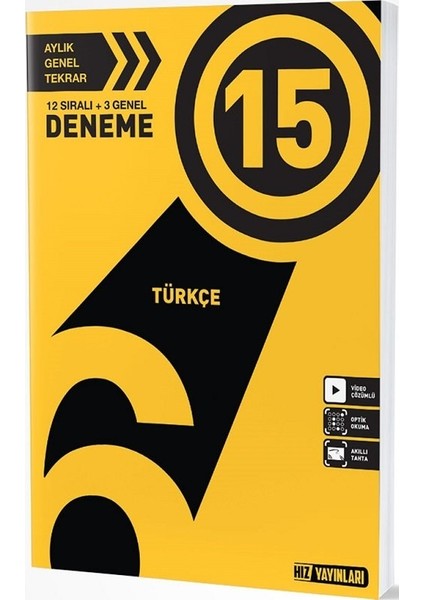 Hız Yayınları 6. Sınıf Türkçe 15'li Deneme