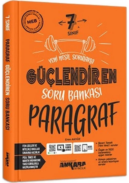 Ankara Yayıncılık 7.Sınıf  Paragraf Soru Bankası Güçlendiren