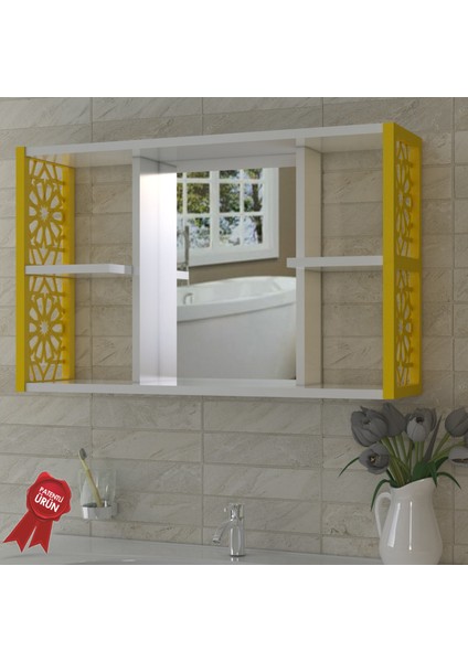 Terek Aynalı Banyo Dolabı Sarı fiyatları