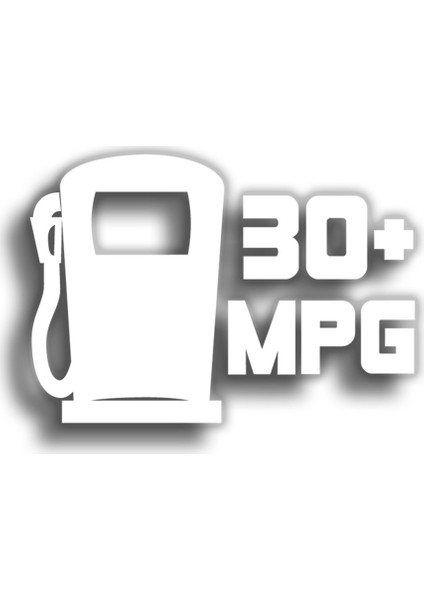 30+ Mpg 12X8 cm Sticker