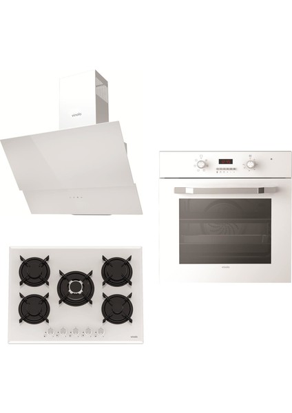 Beyaz Ankastre Set Set 035-B (MOG.7010.111.02 + MOFA.501.111.02 + MCWW104.111.602-03)