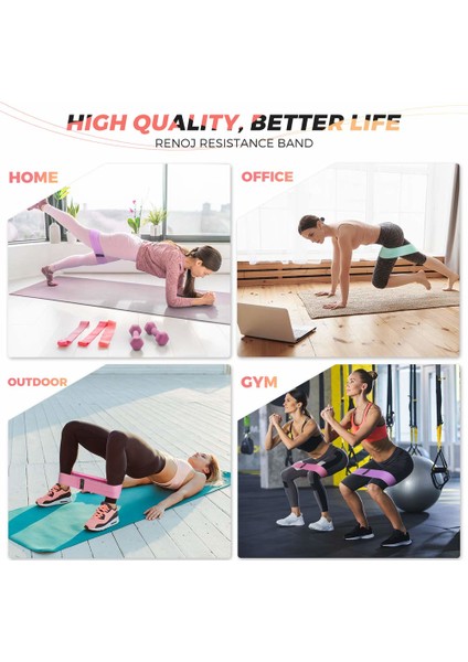 Pilates ve Yoga Direnç Bandı 3'lü Paket