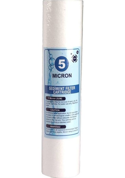 5 Mikron Sediment Spun Filtre