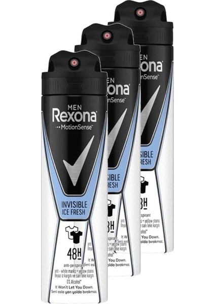 Invisible Ice Fresh Erkek Deodorant 150 ml 3'lü Paket