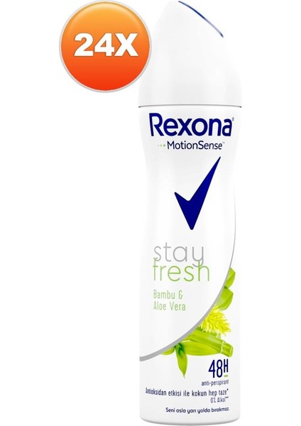 Stay Fresh Bambu ve Aloe Vera Kadın Deodorant 150 ml 24'lü Set fiyatları