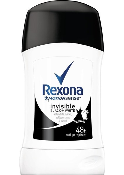 Men Invisible Black White Anti-Perspirant Kadın Roll On 40 ml 6'lı Set
