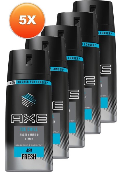 Ice Chill Erkek Deodorant 150 ml 5'li Set