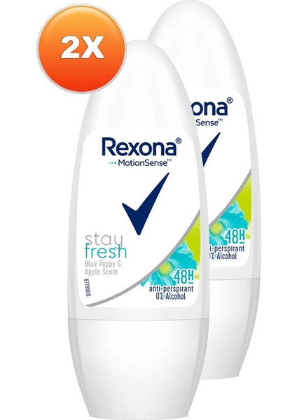 Stay Fresh Blue Poppy Apple Kadın Roll-On 50 ml 2'li Paket fiyatları