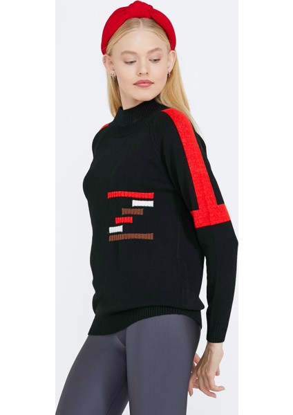 Yarım Balıkçı Kadın Triko Kazak - Siyah fiyatları