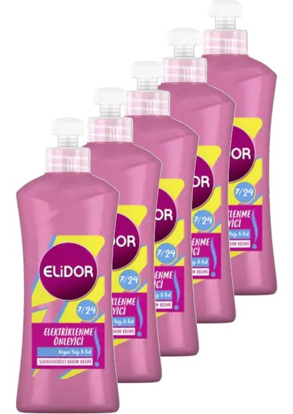 7/24 Krem Elektriklenme Önleyici Saç Şekillendirici 300 ml 5'li Paket