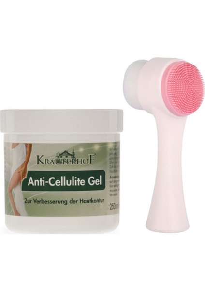 Anti-Cellulite Jeli + Pudrashine Cilt Yüz Temizleme Fırçası 250 ml