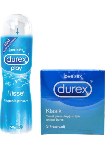 Play Jel Hisset 50 ml ve Klasik 3'lü Prezervatif